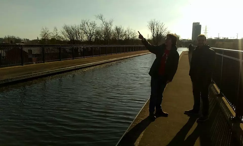 T boys on the canal path