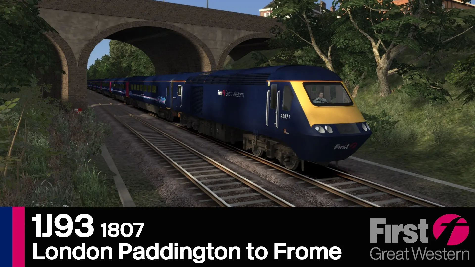 A First Great Western HST speeds towards Newbury.
