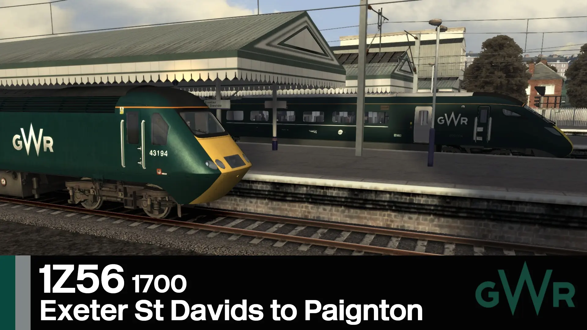 A GWR High Speed Train and Class 800 stand at Exeter St Davids.